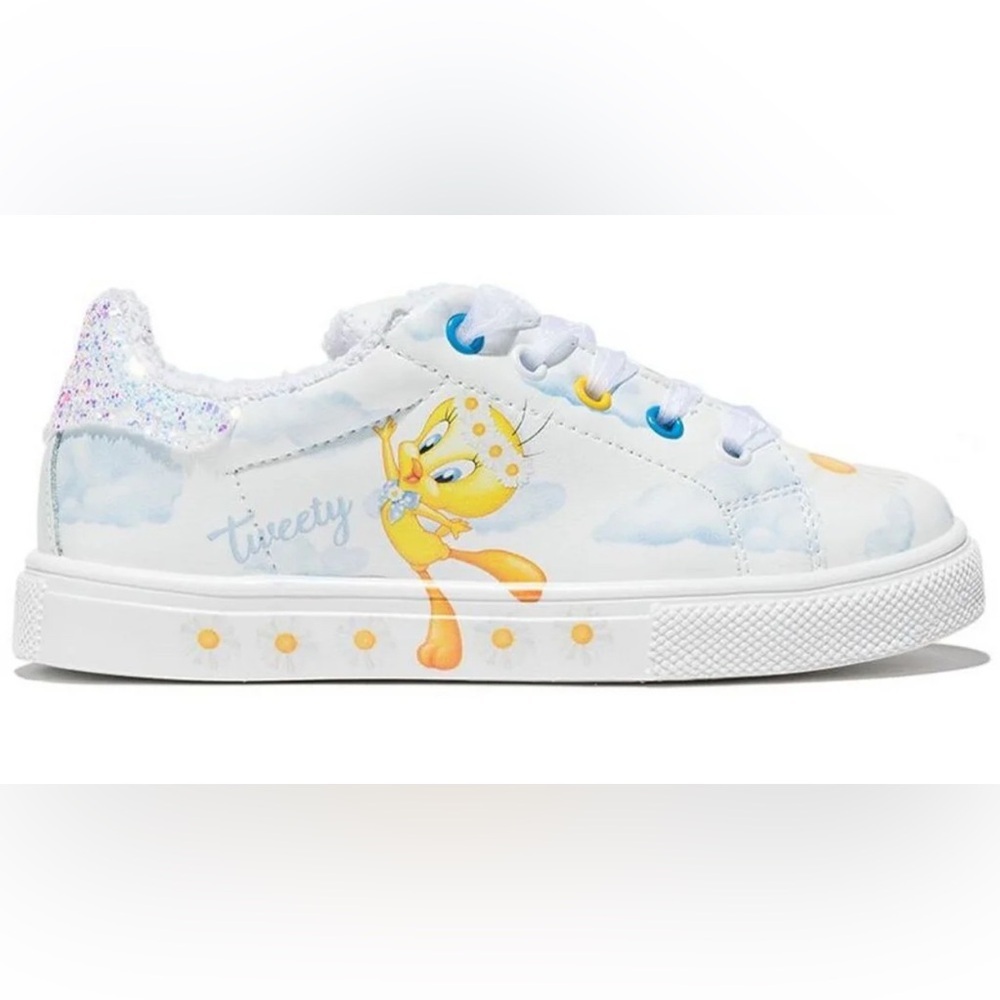 Monnalisa Daisy And Tweety Printed Tennis Sneakers Women’s Size 8